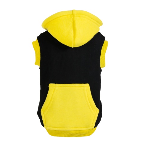 Black and Yellow Zip Dog Hoodie